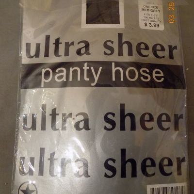 Vintage new old stock ultra sheer grey women's pantyhose